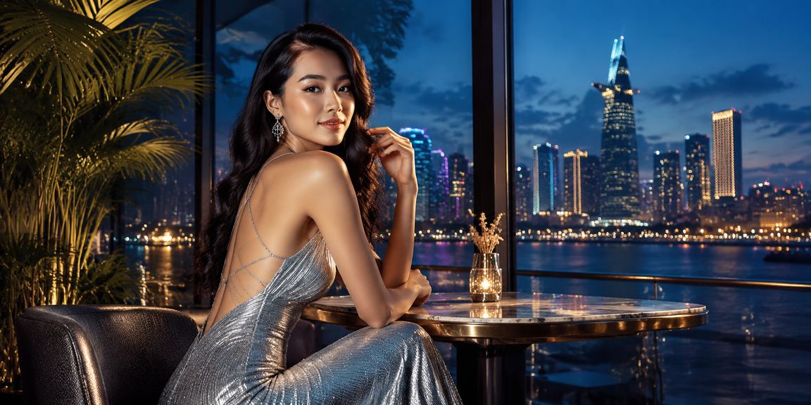 Người dùng TP. Hồ Chí Minh xem thông báo cashback bonus trên điện thoại tại quán cà phê