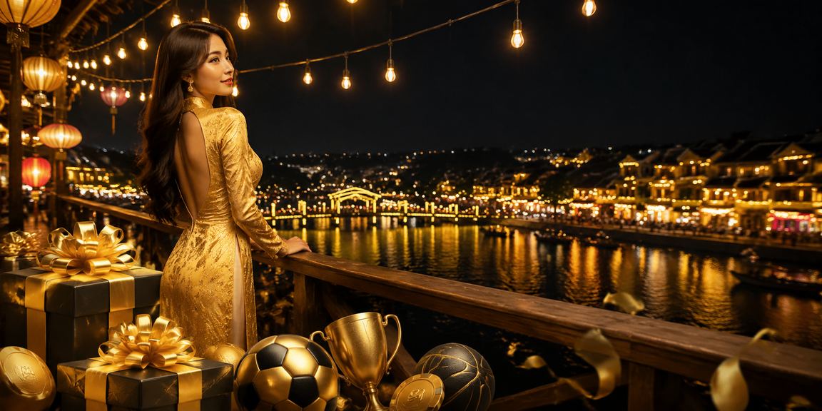 Người dùng Việt Nam đặt cược thể thao với trang phục áo dài tại Hội An